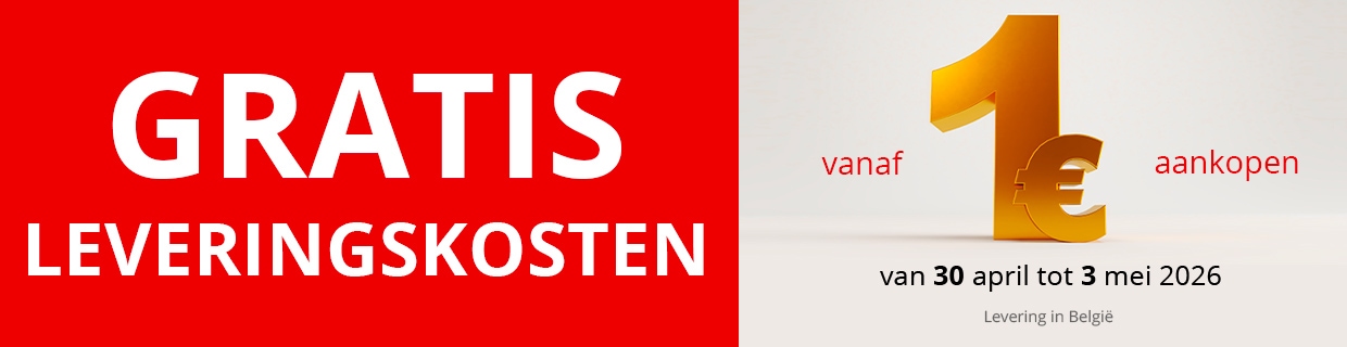 Gratis leveringskosten vanaf 1€ aankopen