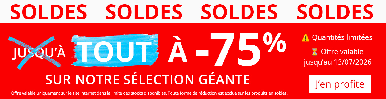 Soldes : -75% sur une sélection de produits