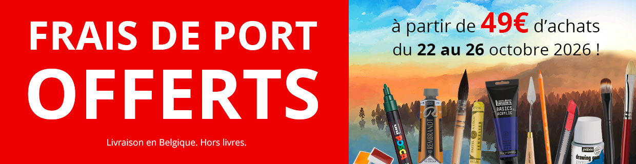 Frais de port offerts dès 49€ d'achats
